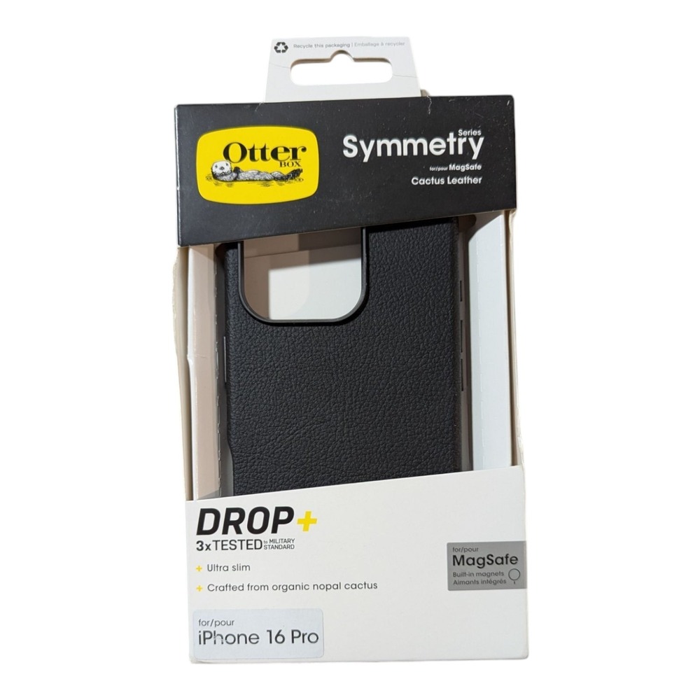 N3-N OtterBox Apple iPhone 16 Pro Symmetry Cactus Leather MagSafe Case‎ - Black